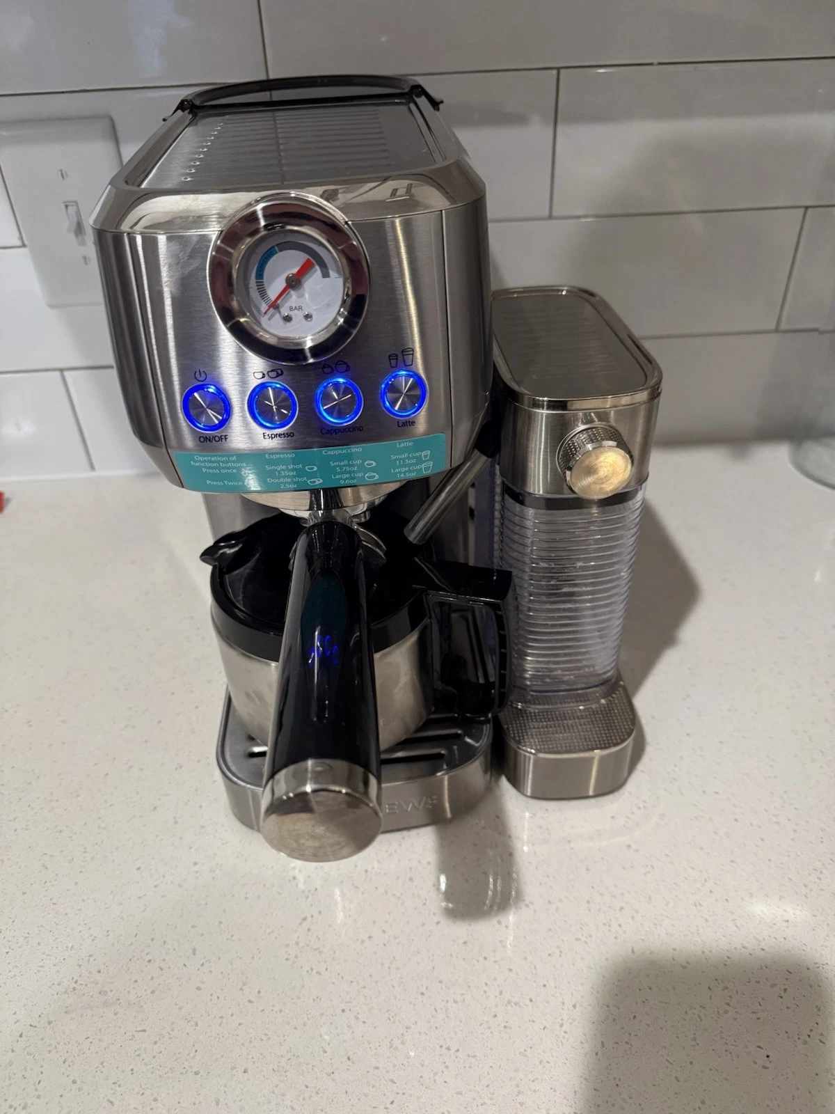 Casabrews Cappuccino Coffee Machine with Automatic Milk Frother, Espresso Machi
Opens in a new windo