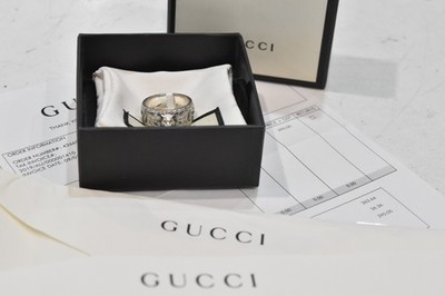 Gucci Thin Silver Ring With Feline Head Cat Head Ring Size 23 | eBay