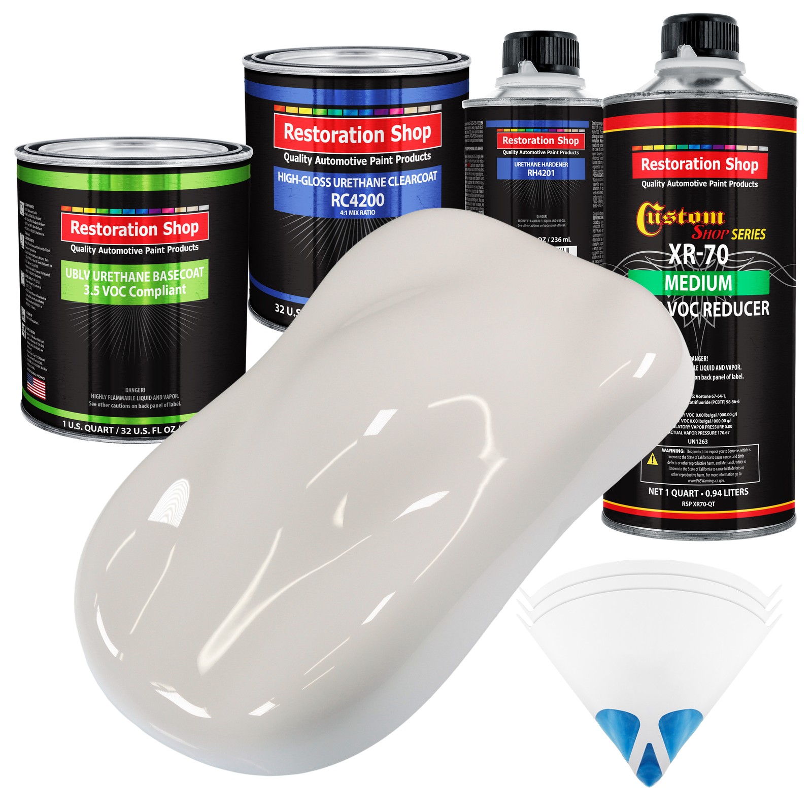 Oxford White Low VOC Urethane Basecoat Auto Paint Kit