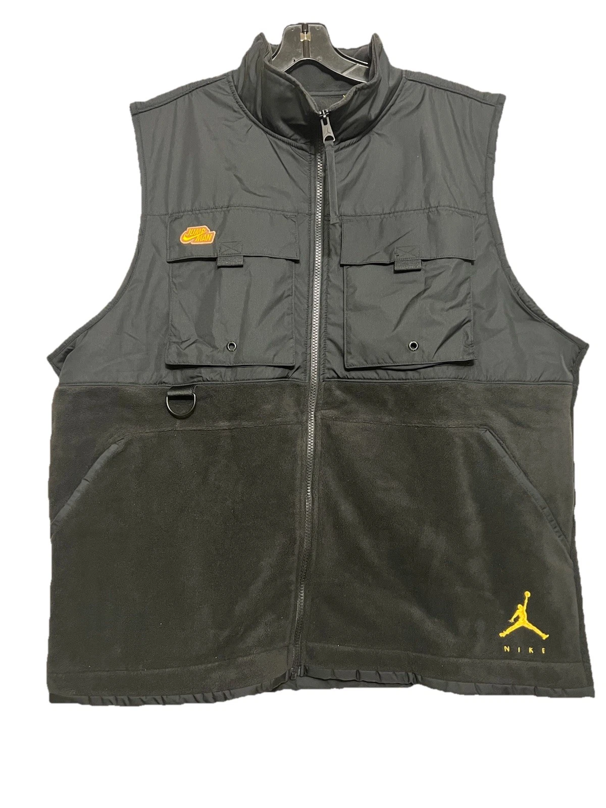 NIKE AIR JORDAN FULL ZIP VEST DC9861-010 Sz L BLACK NWT