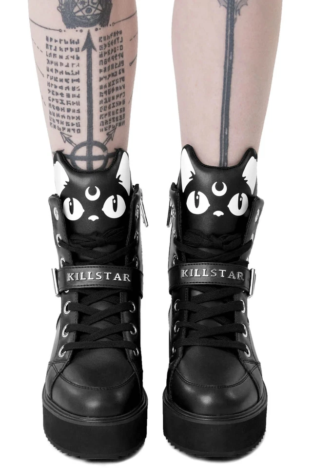 KILLSTAR High Tops Black Keiko Kitty - Image 2 of 4