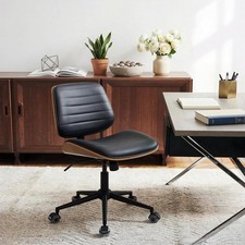 Small Desk Chair Home Office Adjustable Height Swivel Armless Office Chair No