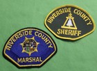 (2)  Vintage Obsolete POLICE & MARSHAL PATCHES Riverside County California #353 — photo 1