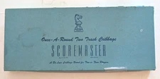 Scoremaster Once A-round Two Track Cribbage Board  by Drueke with box & Inst.