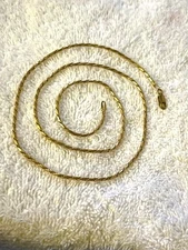 14k Yellow Gold Solid Twisted Rope Chain Necklace 20 Inch