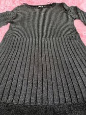 Pretty ladies TU short dress, black + silver lurex, stretchy,  size 22UK, NWOT