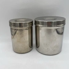 Vollrath Stainless Steel Canister With Medical Lid - Set of 2 - 8802 & 8803