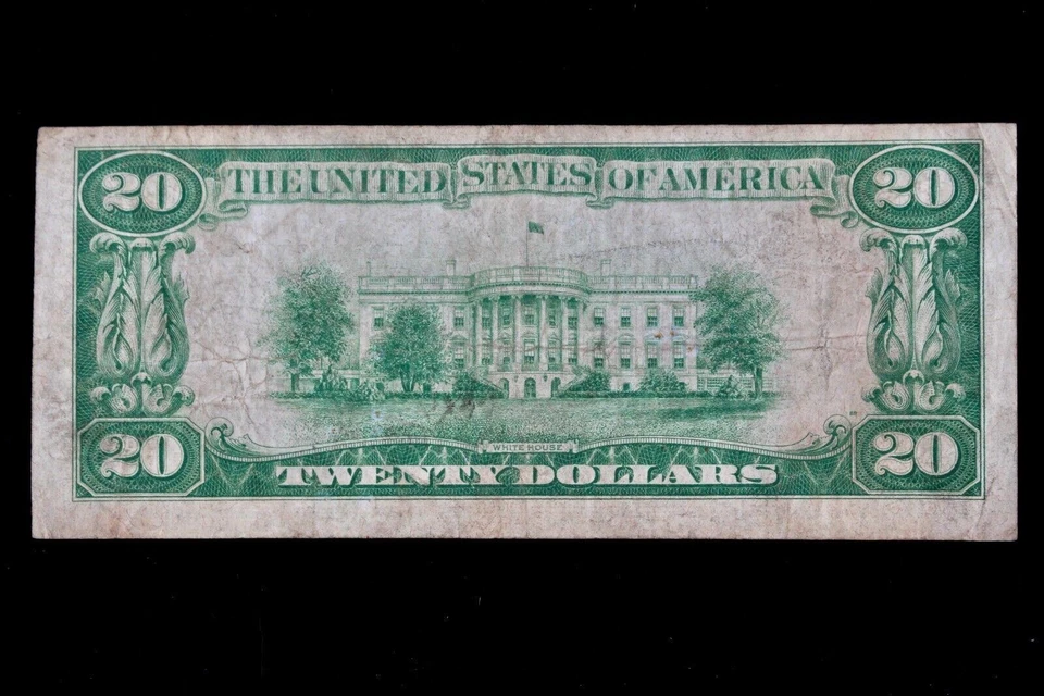 $20 1934 Star light green FRN E00013552* plain series, twenty dollar, Richmond - Image 3 of 3