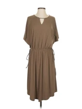 H By Halston Women Brown Casual Dress XS