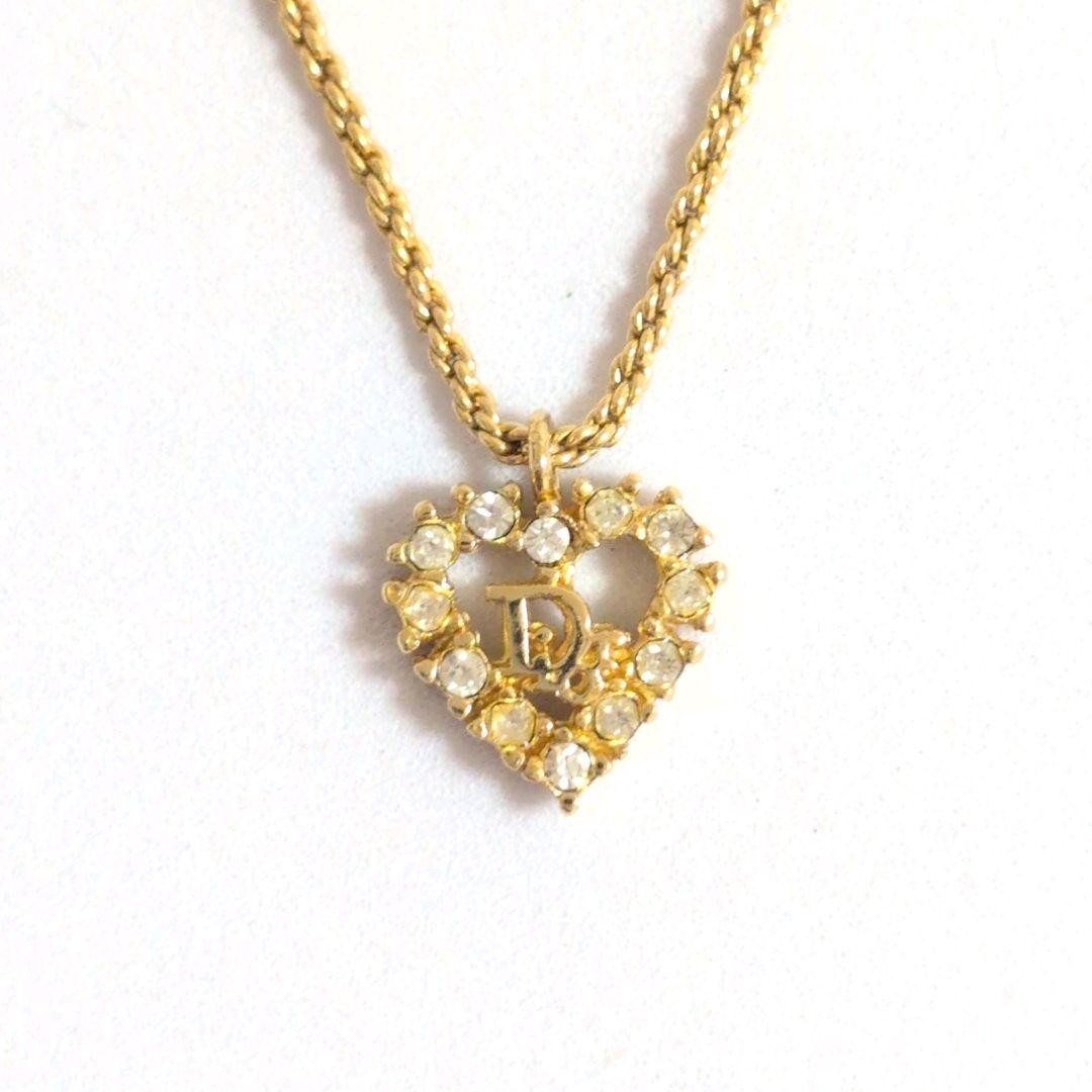 アクセサリー Dior Heart CD Embossedlogo Gold Necklace Christian Dior Necklace CD Logo Heart Gold Vintage gold | eBay