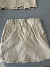Lands End Girls Size 8 Khaki Skirt- Adjustable Waist