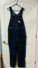 Vintage Sears Tradewear Union Made Denim Bib Overalls 34x32 EUC