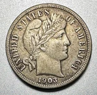 1903  BARBER DIME  XF   #1868