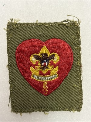 1946-1954 Life Scout Square Rank Patch Khaki Variety Type 7E