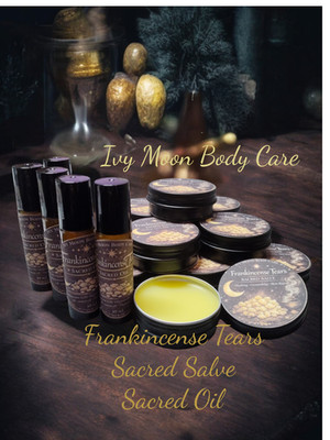 Frankincense Sacred Salve & Oil Roller Set   Natural Resin Infused