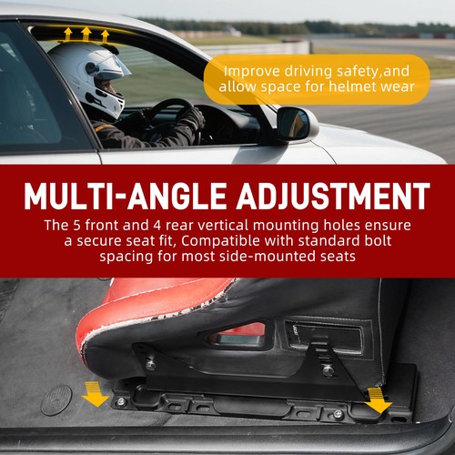 Racing Seat Base Side Mount Bracket & Seat Floor Mount Adapter For BMW E36 E46 - Picture 2 of 14