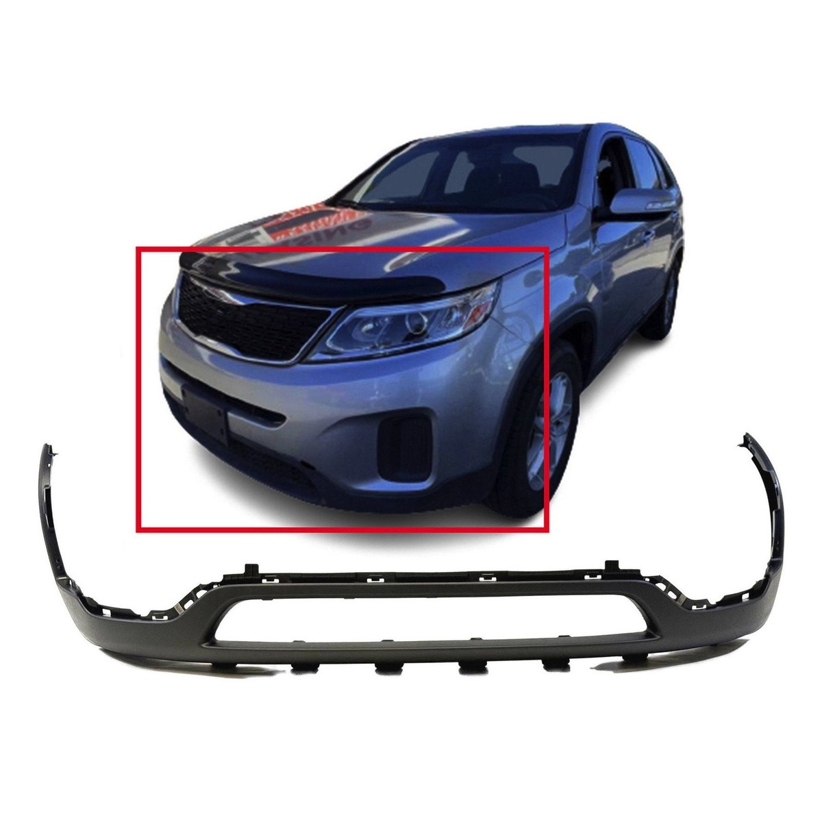 Front Lower Bumper Cover for 2014-2015 Kia Sorento EX LX