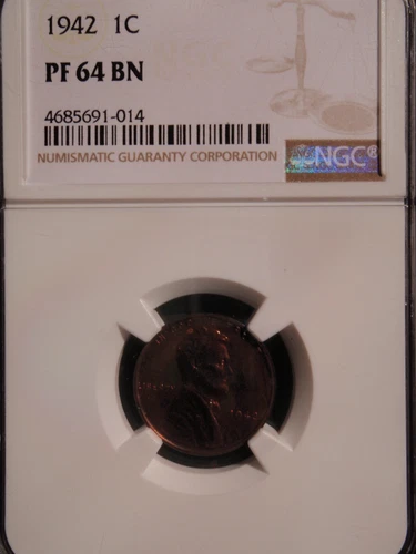 1942 Lincoln 1c NGC PF 64 BN Toning