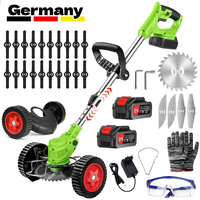Elektro Trimmer Akku Rasentrimmer Freischneider Motorsense Mit 2 Akkus Dhl