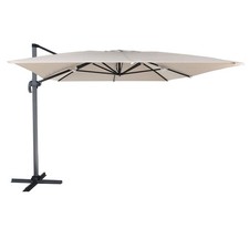 Parasol déporté MOLOKAI rectangulaire 3x4m beige + housse