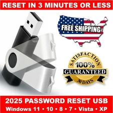 2025 Windows Password Reset USB for Win 11, 10, 8.1, 8, 7