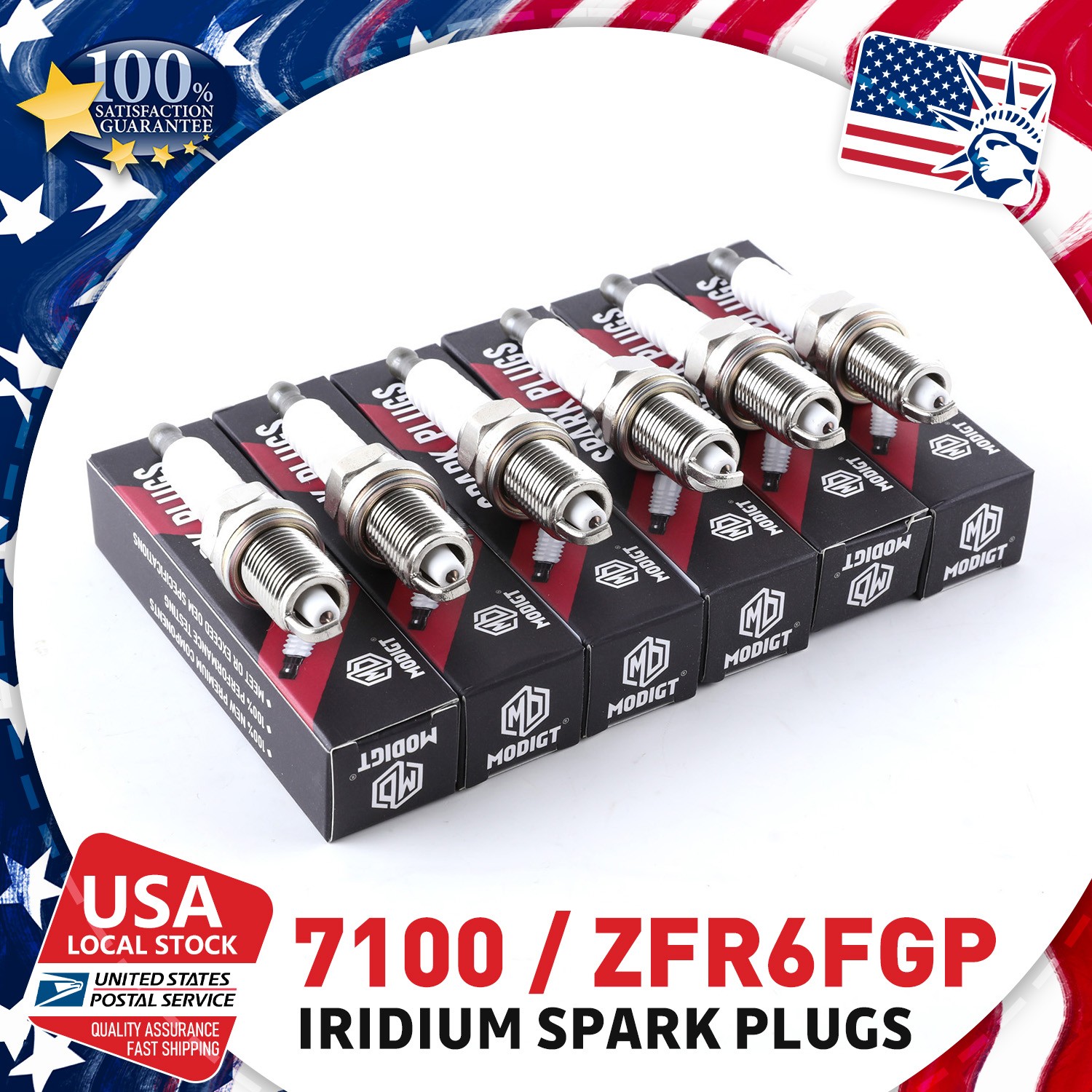 6X OEM Quality for NGK 7100 Iridium Spark Plugs #ZFR6FGP For Dodge Jeep 3.7L V6