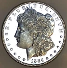 1884 MORGAN DOLLAR! SUPERSTAR DMPL! HUGE LIQUID MIRRORS! UNREAL PIECE! NR #64736