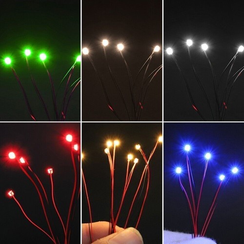 10pcs Wired Micro SMD LED Pre-Soldered 0402,0603, 1206,0805 Copper Wire Light - Picture 2 of 11