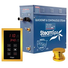 SteamSpa OAT600 Oasis 6 KW QuickStart Steam Bath Generator - Gold