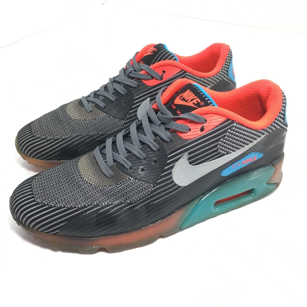 Nike 744553-001 Air Max 90 KJCRD Ice Mens Size 11 Gray Black Blue