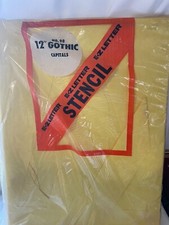 NEW SEALED EZ Letter Lettering Guides.Stencil Kit 12 Gothic Capitals 26 cards