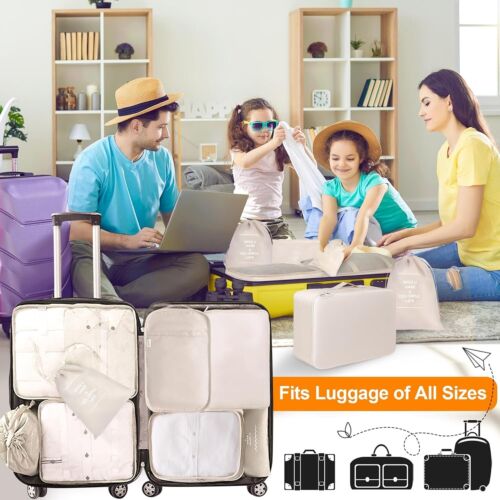 Versatile 8-Piece Packing Cubes Set for Luggage - Clothes & Footwear Organizer - Picture 9 of 11