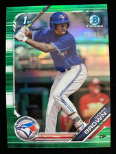 2019 Bowman Draft Chrome DASAN BROWN 1st Rookie BDC-63 GREEN REFRACTOR #23/99 RC