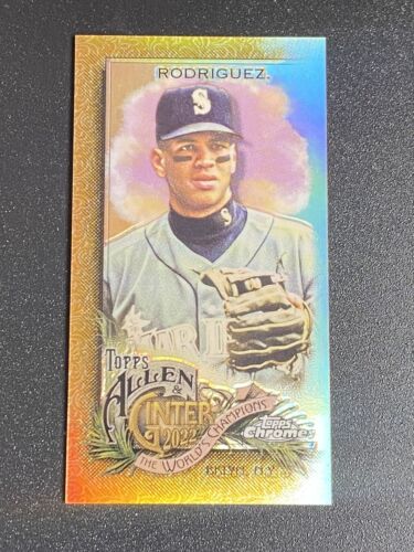 2022 Topps Allen & Ginter Chrome Alex Rodriguez Mini Gold Refractor /50 #106 - Picture 1 of 2