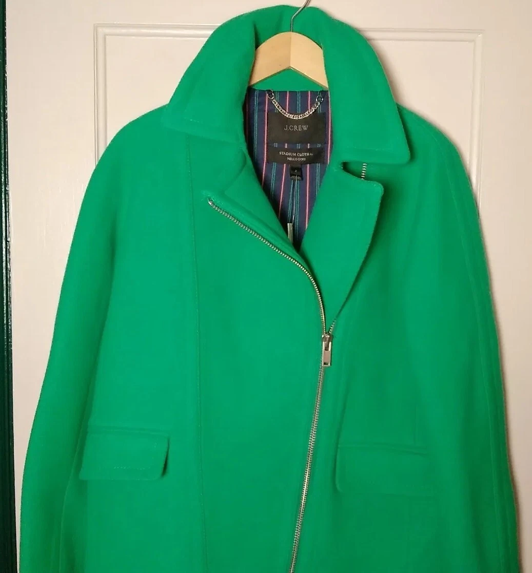 Green j crew coat cheap