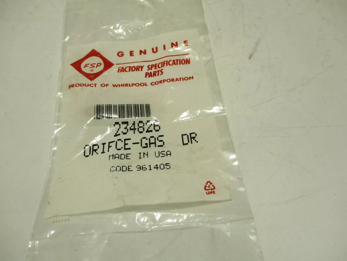 Gas on sale dryer orifice