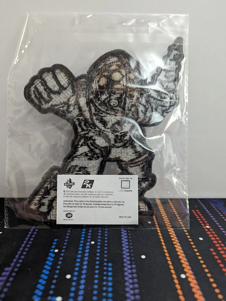 NEW BioShock 6" BIG DADDY Iron-On Patch Loot Crate Exclusive 2016 Embroidered - Image 2 of 2