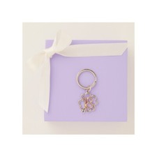 Portachiavi N° 18 con anello 2,5 cm Claraluna 2025 bomboniera idea regalo comple