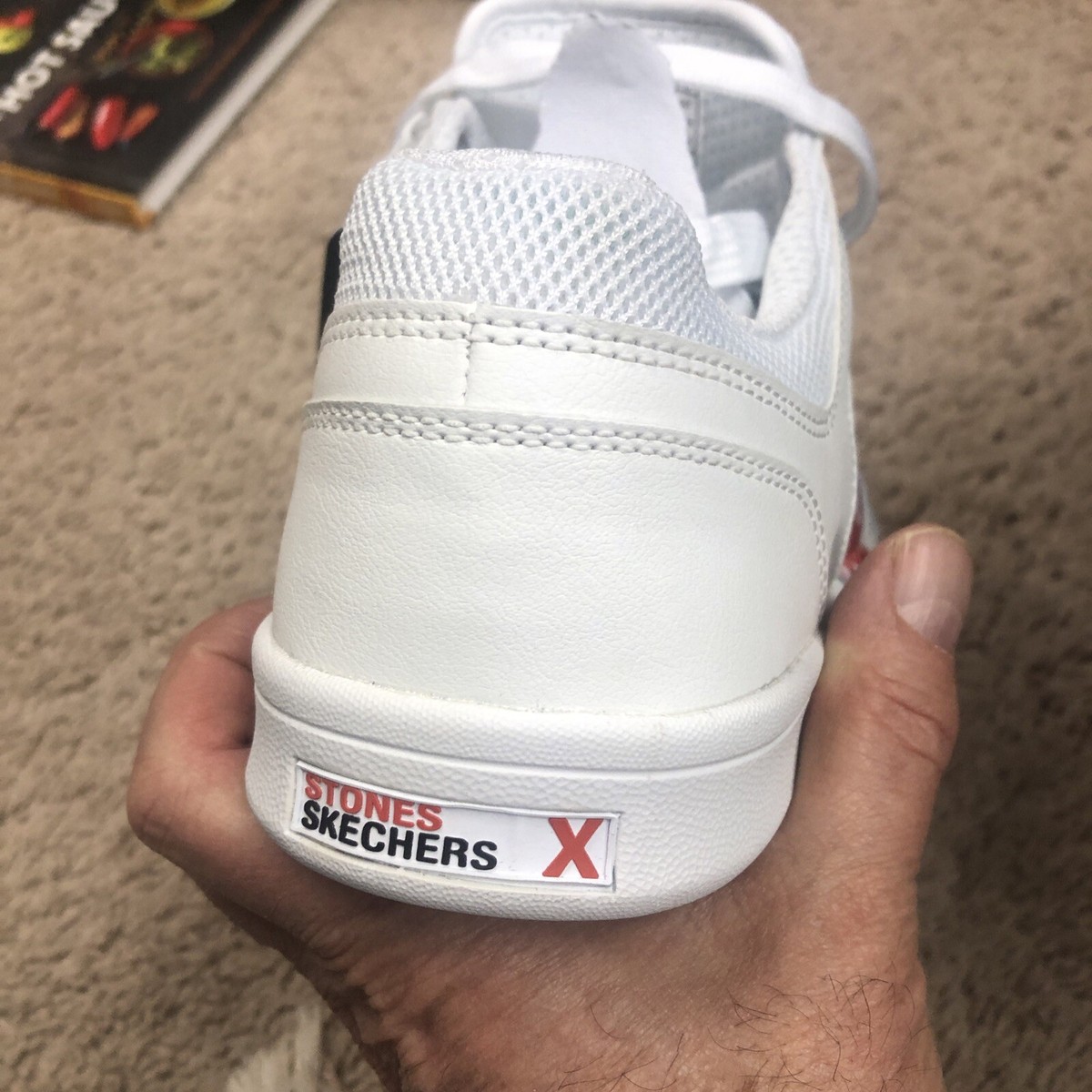 ❤︎H❤︎ SKECHERS x ROLLING STONES CLASSIC CUP EURO LICK White