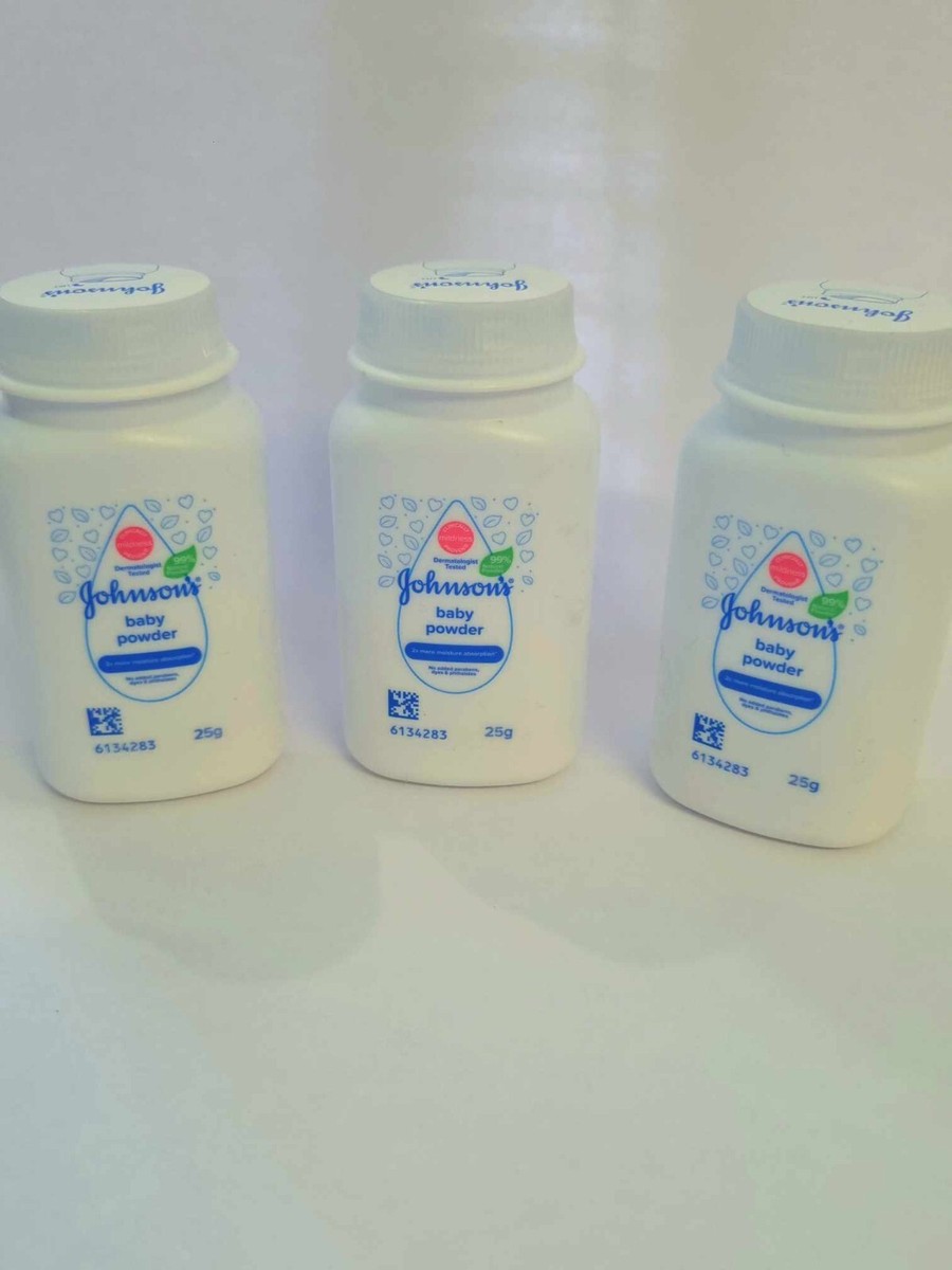 3x Johnson's Baby Powder 25g UK