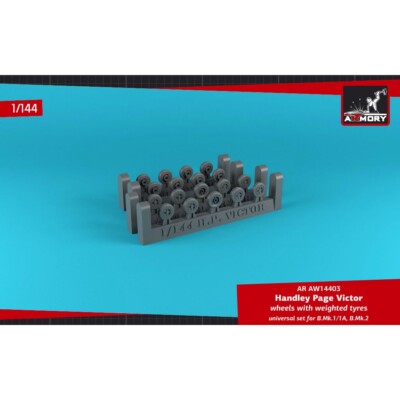 Armory Models AR AW14403 Scale model 1/144 H.P. Victor wheels w/ weighted tires