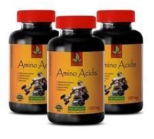 mass gainer - AMINO ACIDS BCAA 1000mg - bodybuilding supplements - 3 Bottles