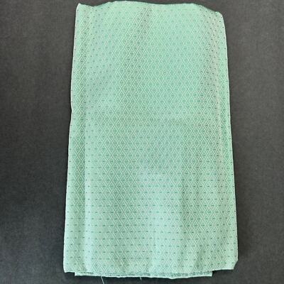 Green Small Geometric Pattern Acetate Rayon Fabric 44''W x 55'' L