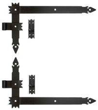 2 x Winkelband 600 x 340 x 50 + Kloben Winkelbänder Türbänder Türband Schwarz.