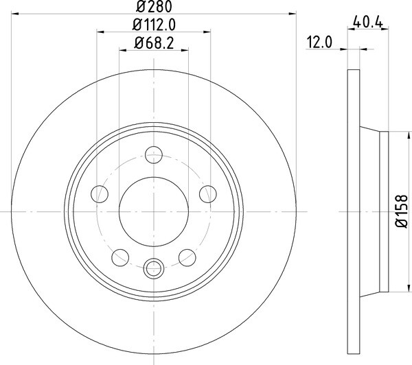 2x Mintex Discs Rear fits VW Transporter/Caravelle 2.4 D Syncro 2.5 1.9 TD