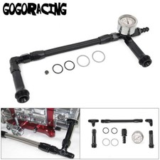 An6 Braided Dual Feed Carb Fuel Line Double Pump For 4150 Holley Carburetor New