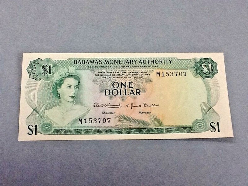 Bahamas P-27-A 1968 $1 Dollar 