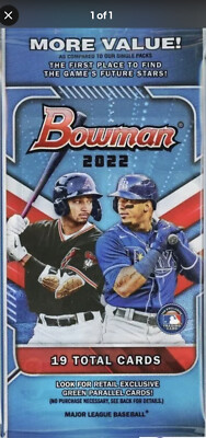 2022 Bowman Baseball Value Cello Fat Pack CARDS New Factory Sealed De La Cruz