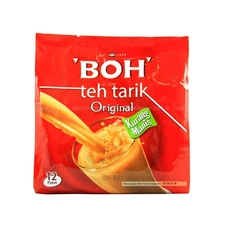 BOH Plantation TEH TARIK Kurang Manis Less Sweet 12 Packet 27g each Malaysia Tea