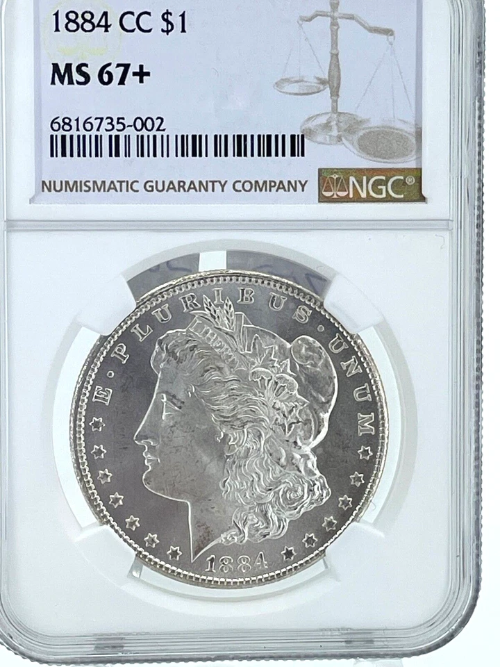LOOK----CARSON CITY_____RARE---MS-67 + --1884-CC NGC MS 67+ Morgan Silver Dollar - Image 2 of 4